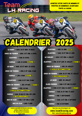Calendrier 2025 Roulage Team LH Racing v6-min